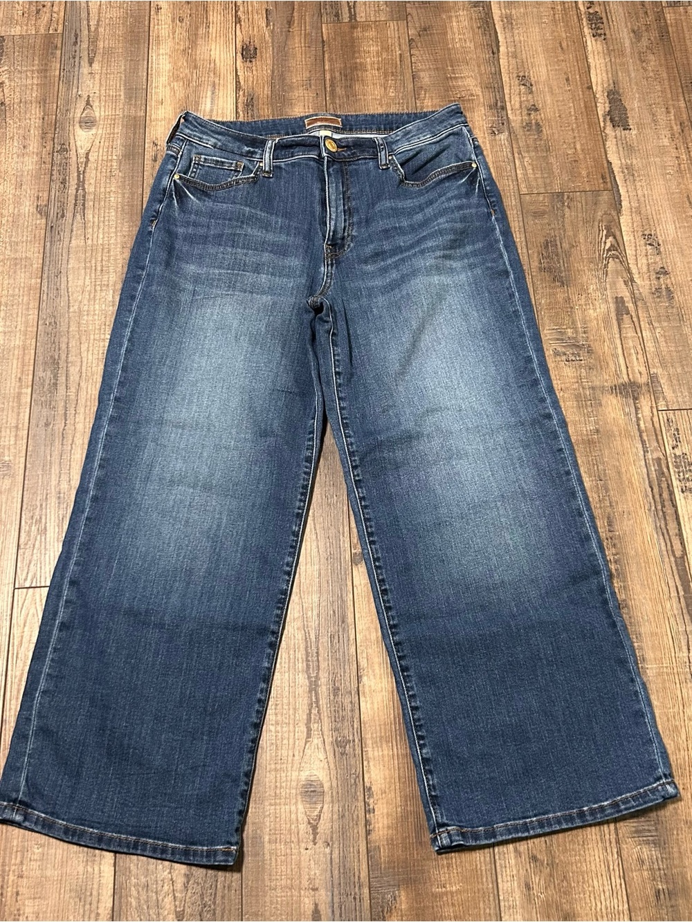 Kut from the Kloth Jeans Women 10 Charlotte Wide Leg High Rise Stretch Denim